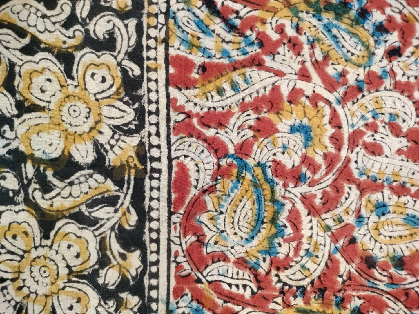 Pure cotton kalamkari Hand Block print saree