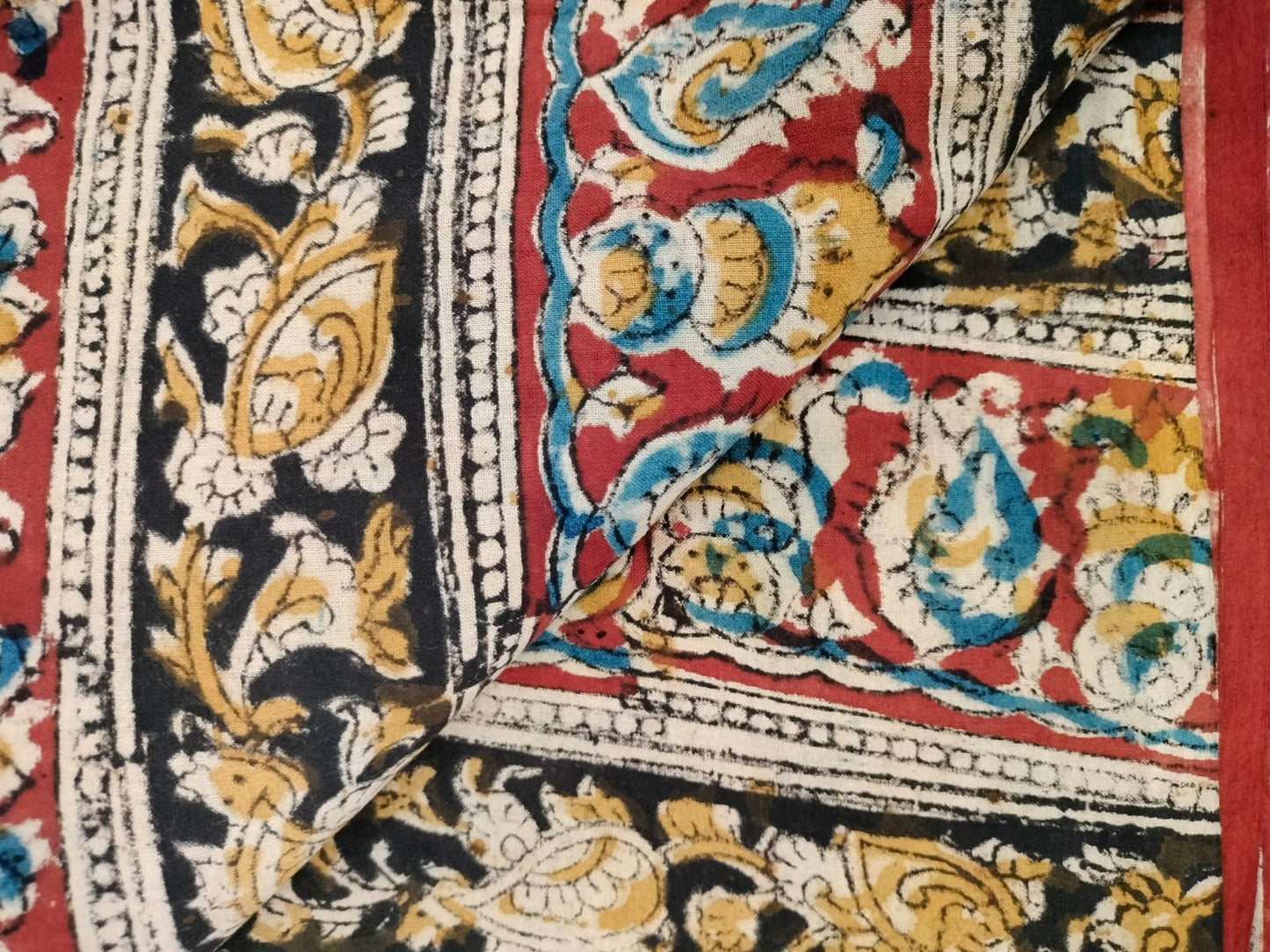 Pure cotton kalamkari Hand Block print saree