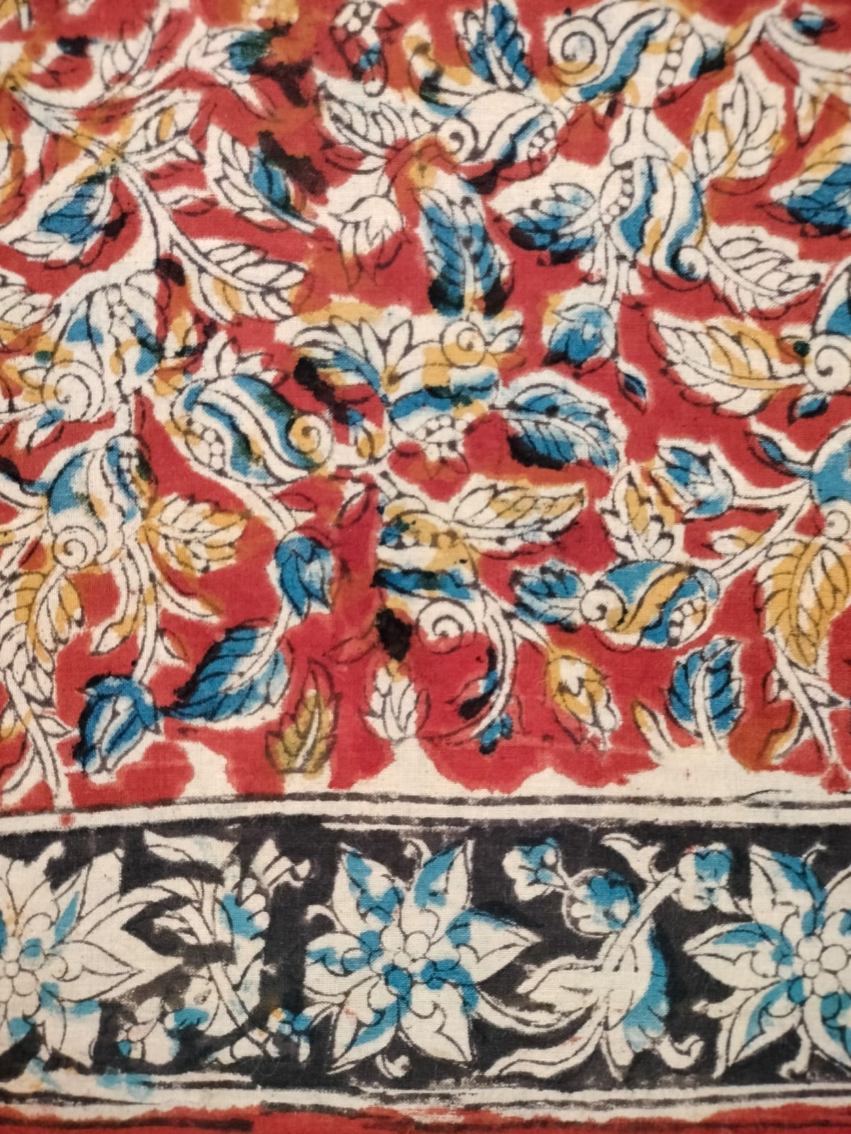 Pure cotton kalamkari Hand Block print saree