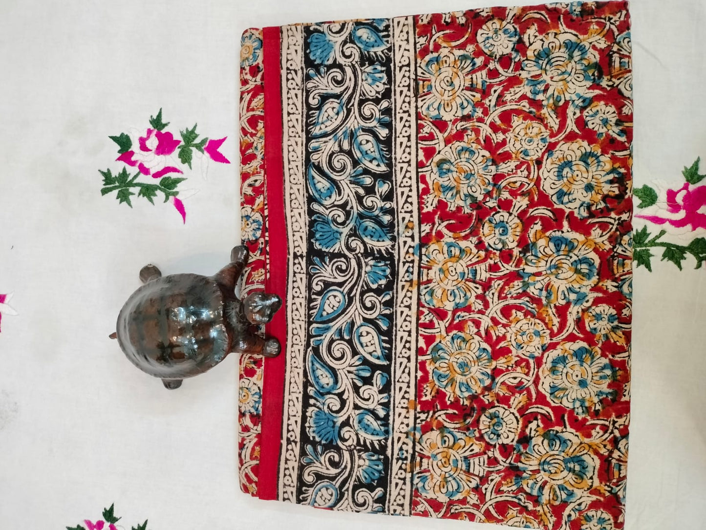 Pure cotton kalamkari Hand Block print saree