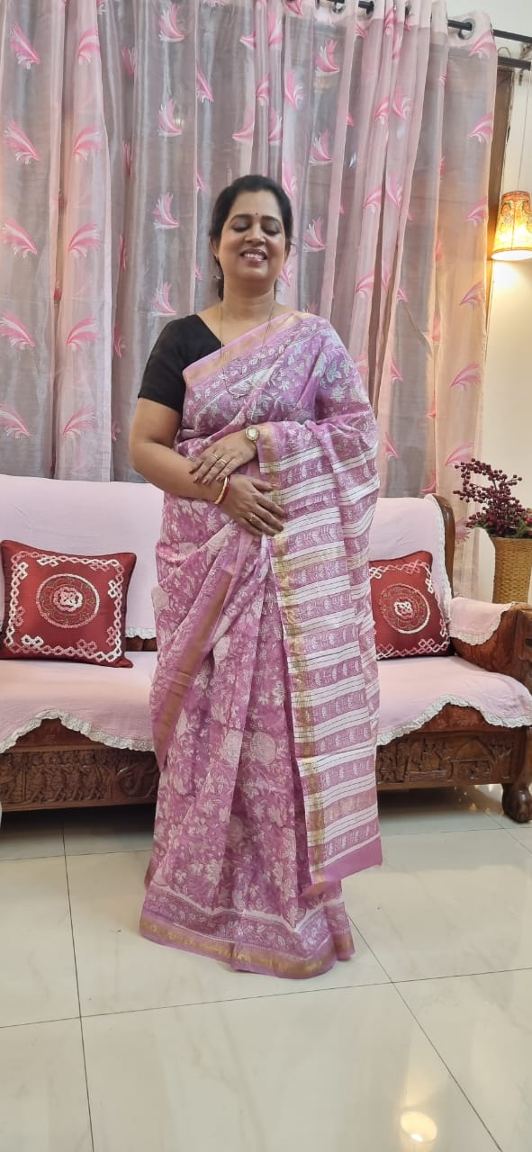 Pure Maheshwari silk saree