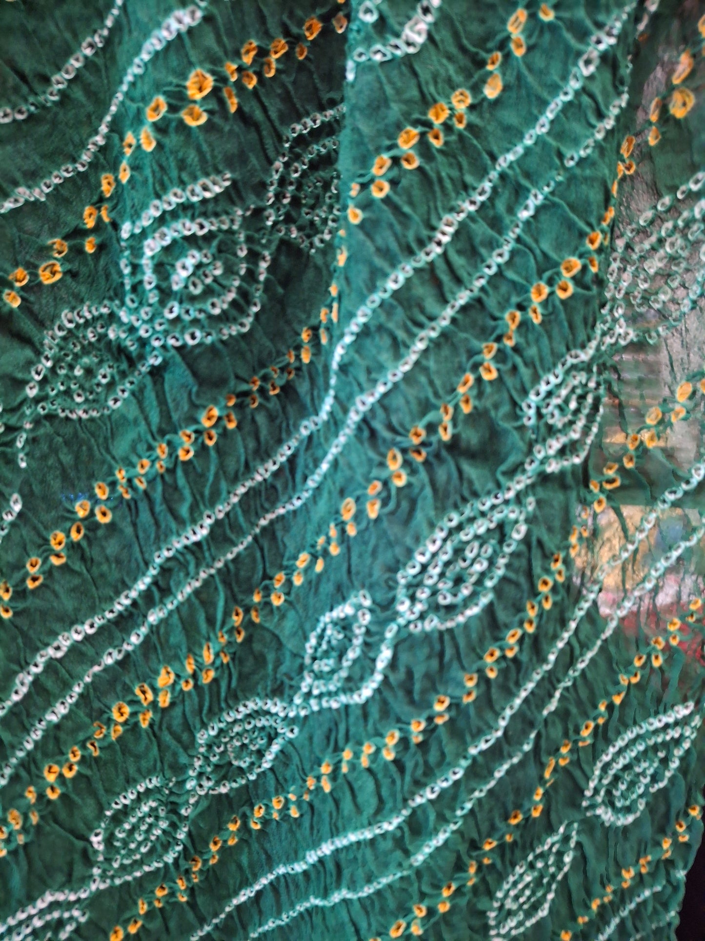 Pure crepe silk Rai Bandhej Dupatta
