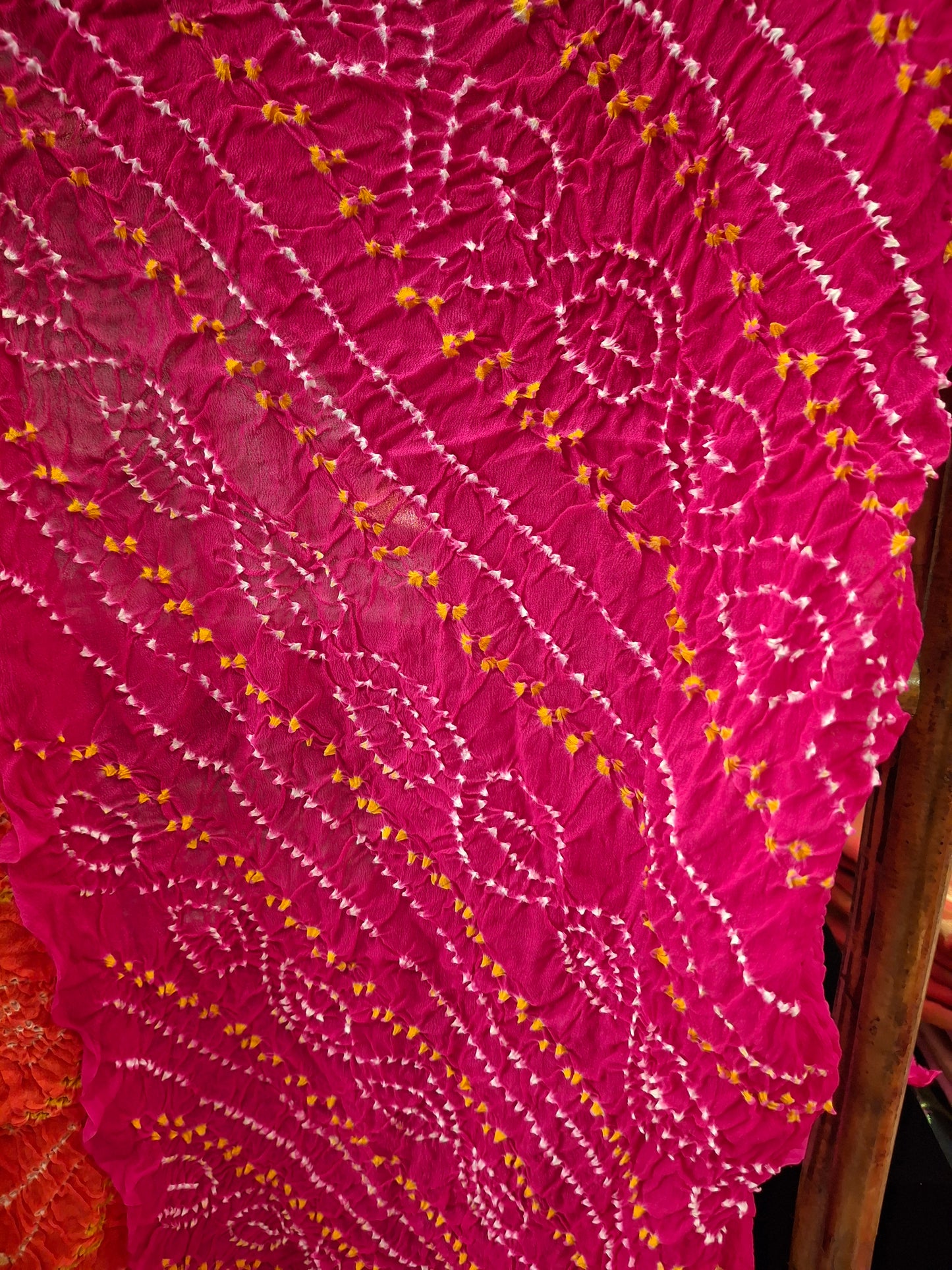 Pure crepe silk Rai Bandhej Dupatta