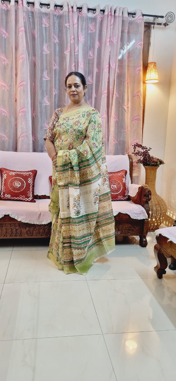 Pure Maheshwari silk saree