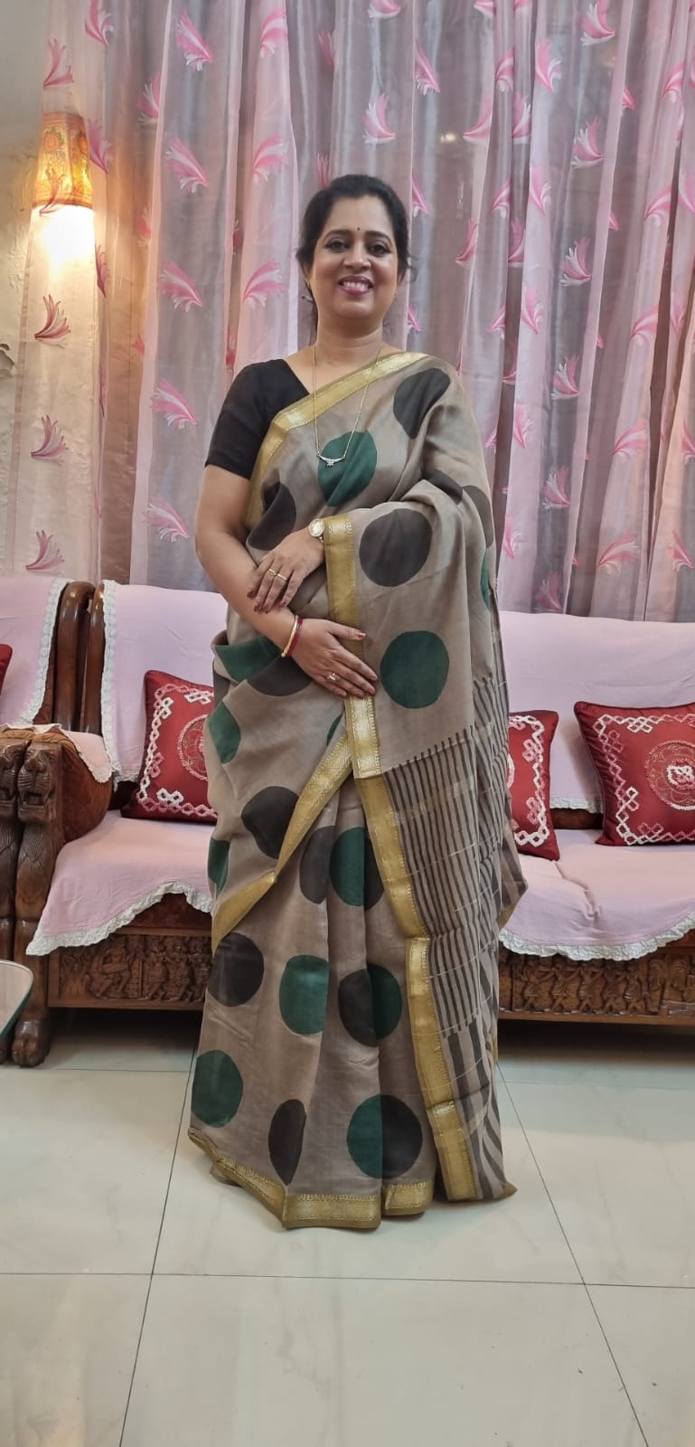 Pure Maheshwari silk saree
