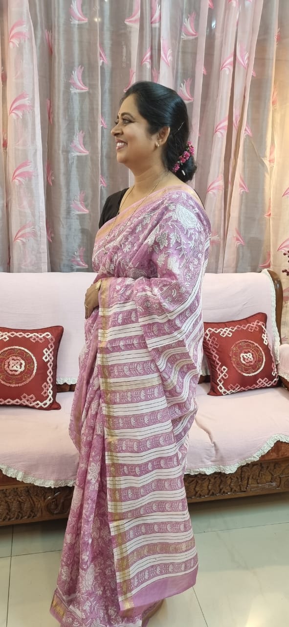 Pure Maheshwari silk saree