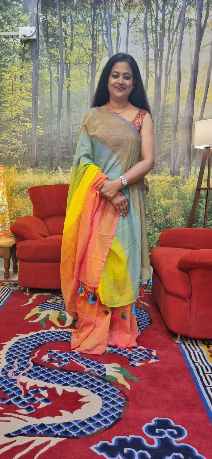 Pure Mul cotton saree