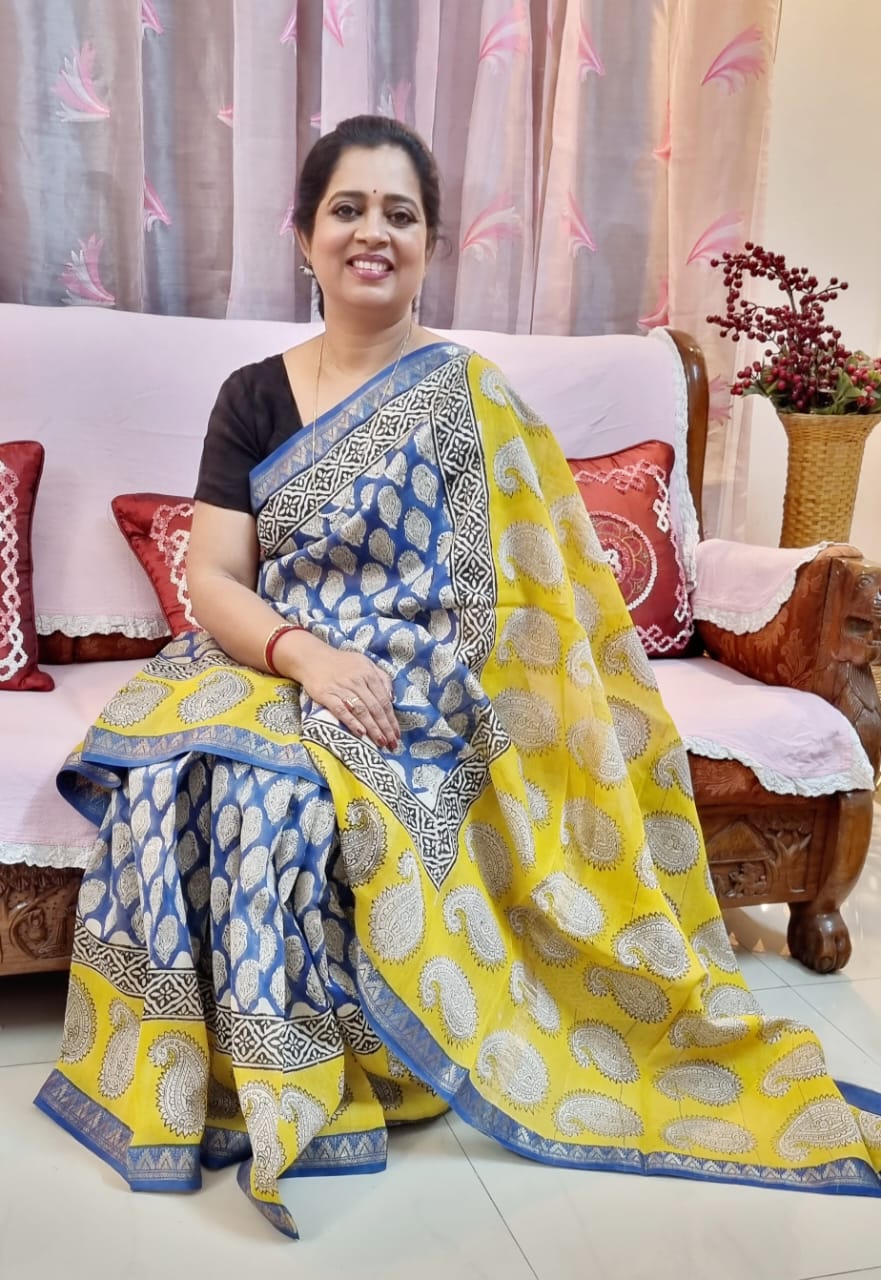 Pure Maheshwari silk saree