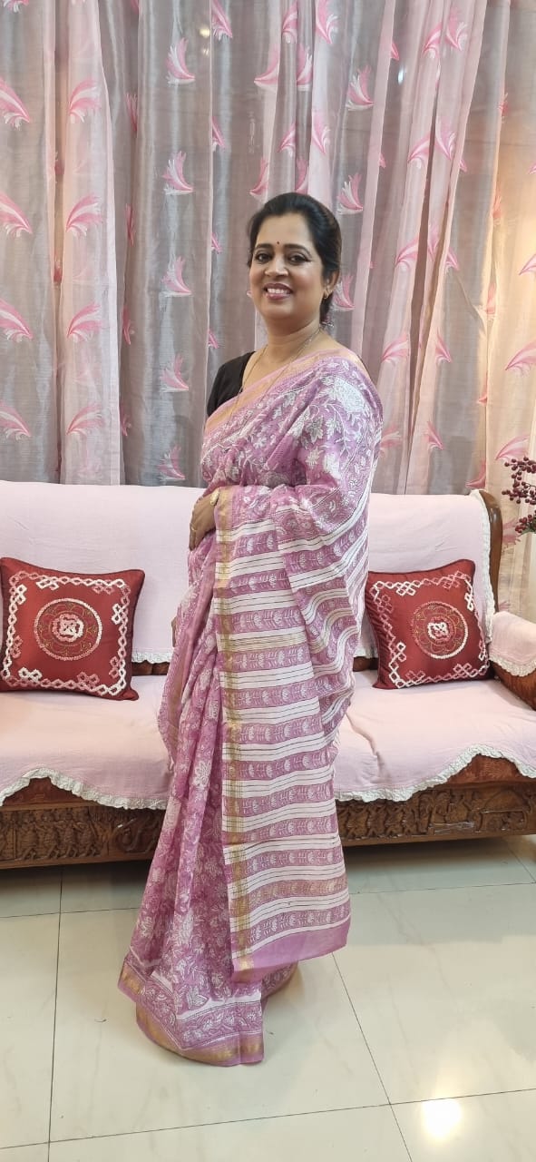 Pure Maheshwari silk saree