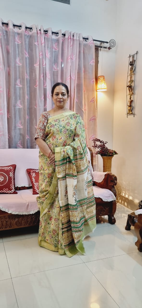 Pure Maheshwari silk saree