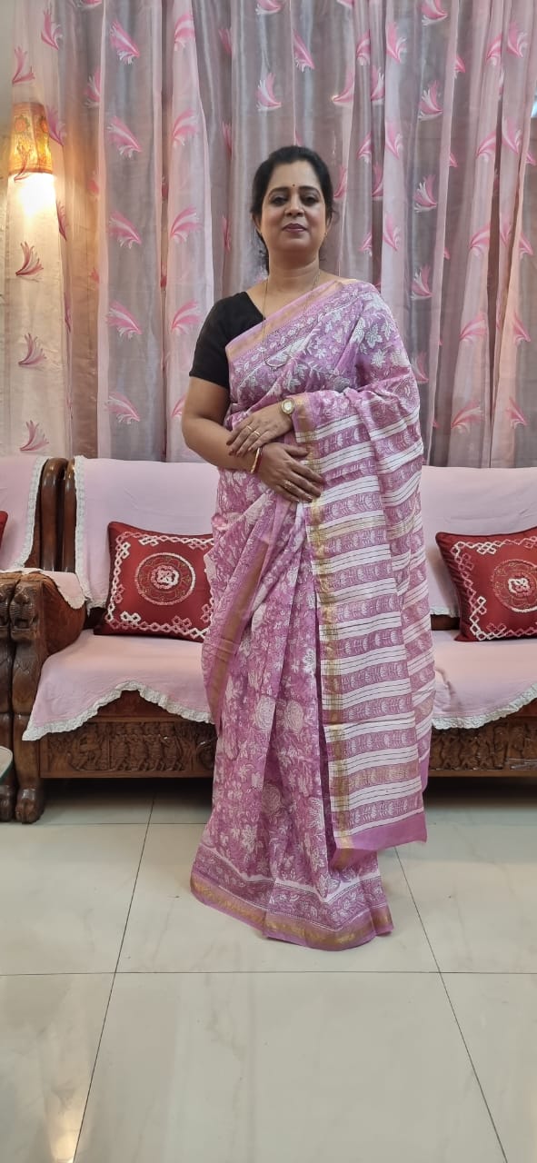 Pure Maheshwari silk saree