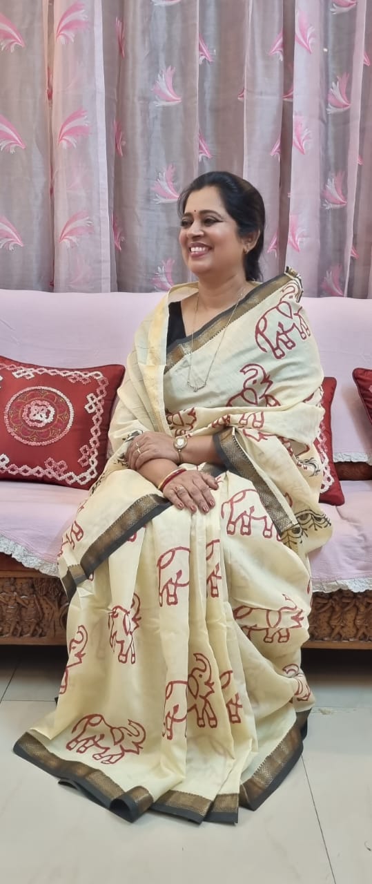 Pure Maheshwari silk saree