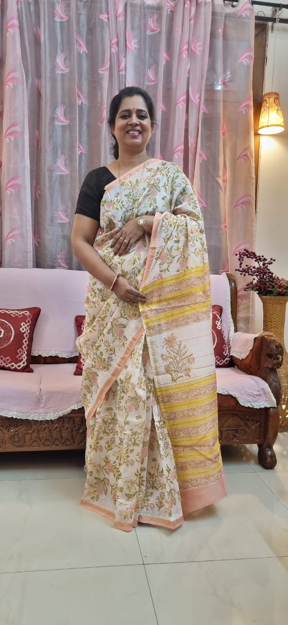 Pure Maheshwari silk saree