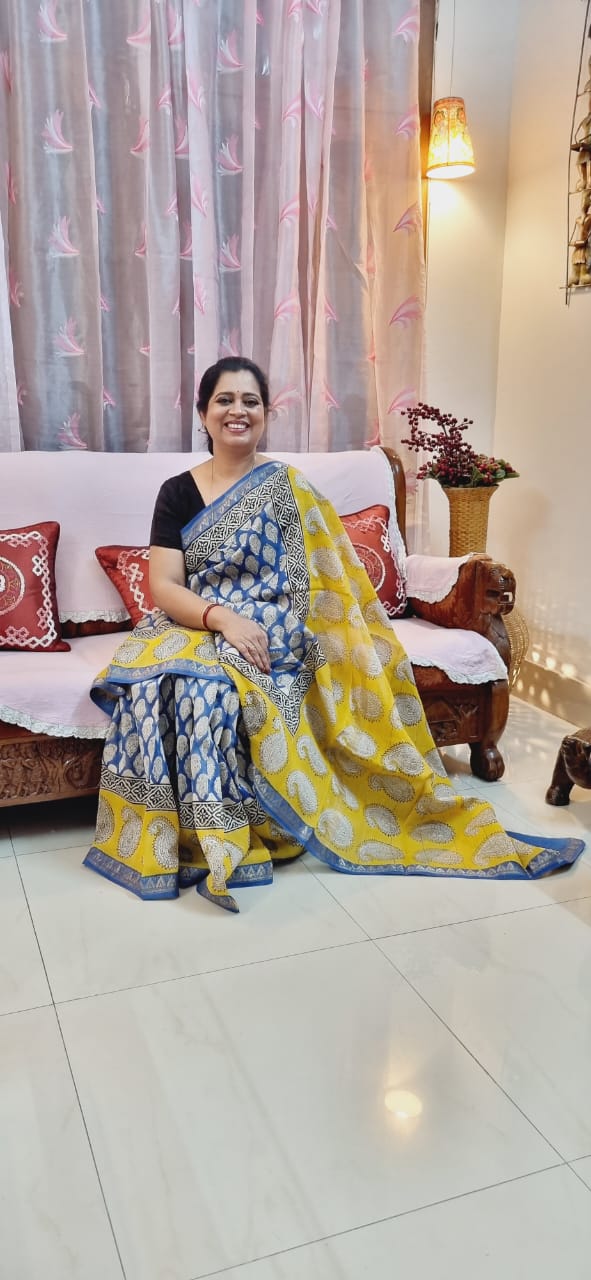 Pure Maheshwari silk saree