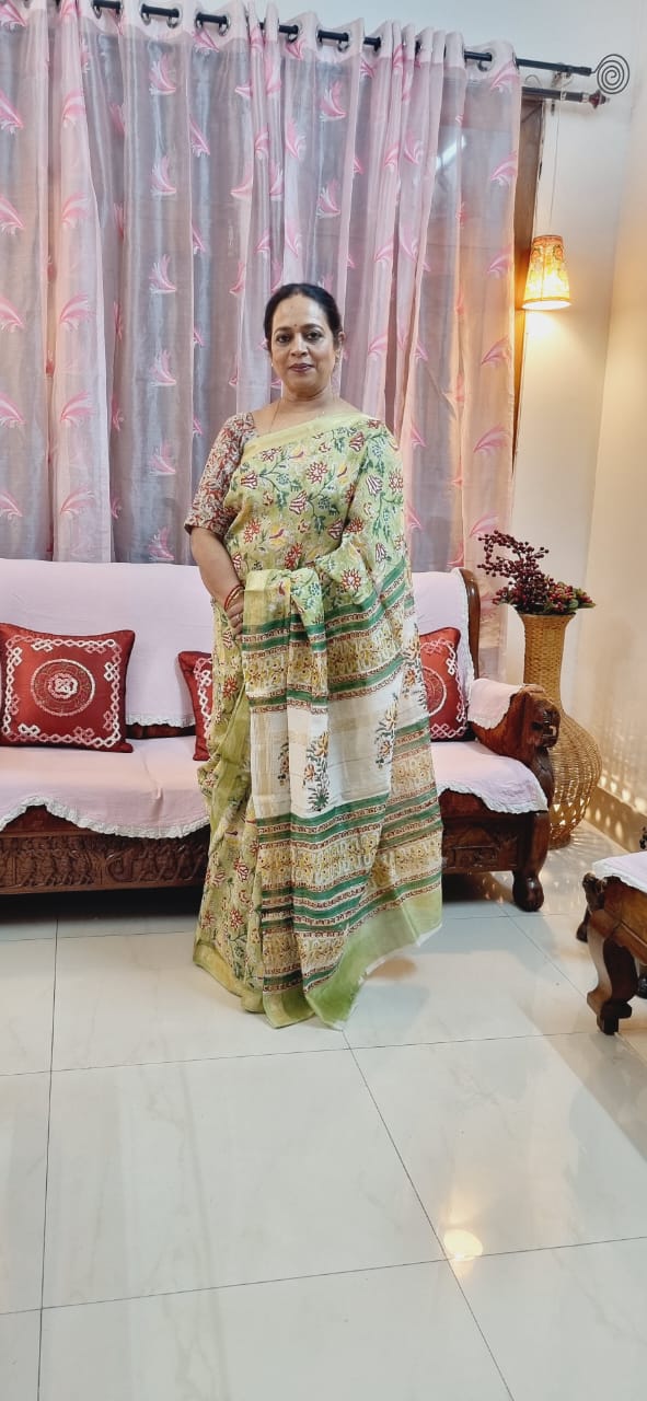 Pure Maheshwari silk saree