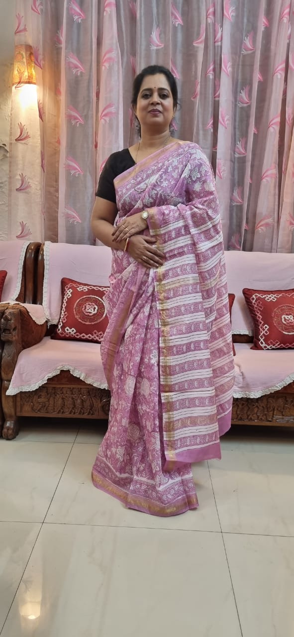 Pure Maheshwari silk saree