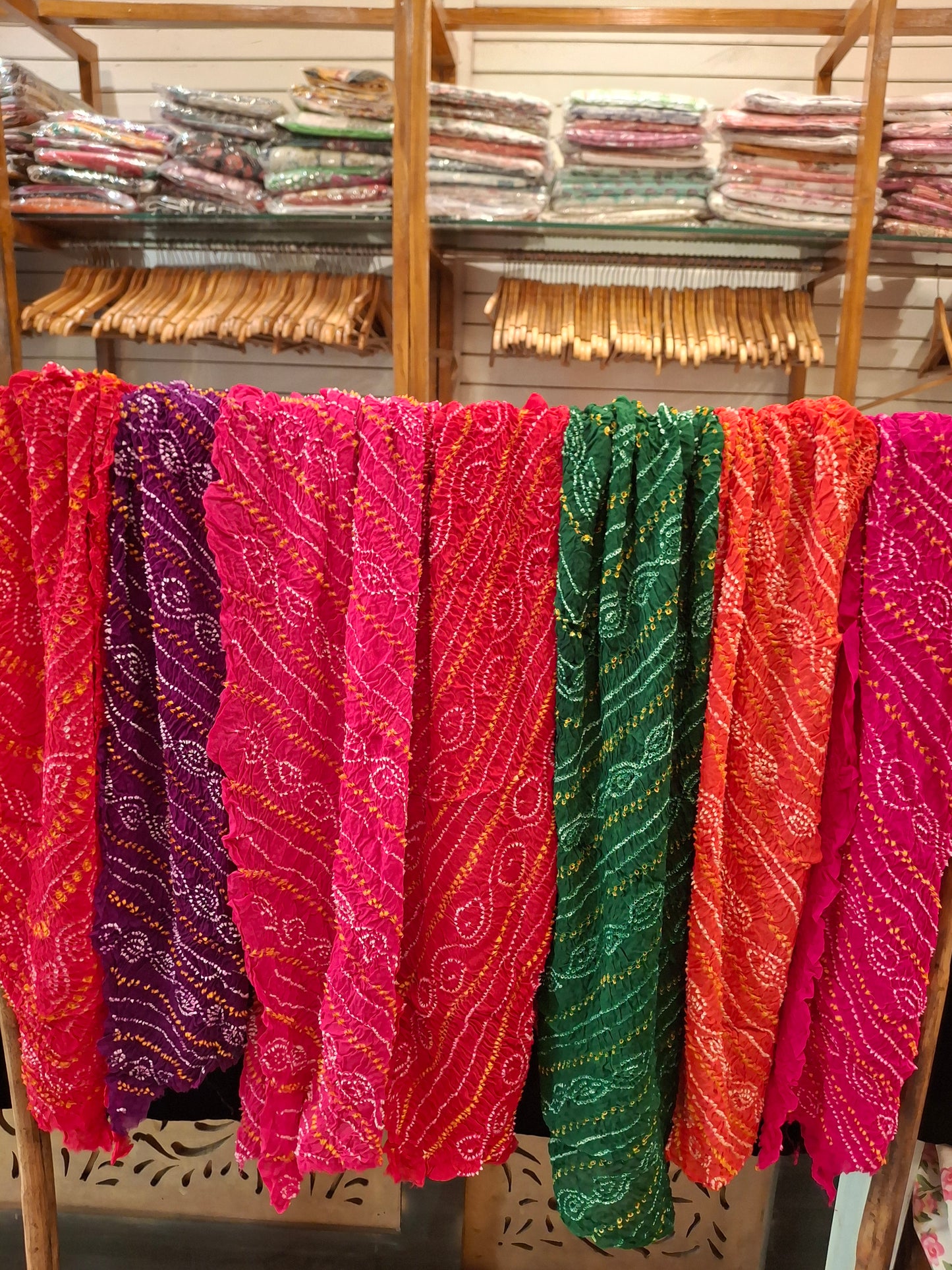Pure crepe silk Rai Bandhej Dupatta