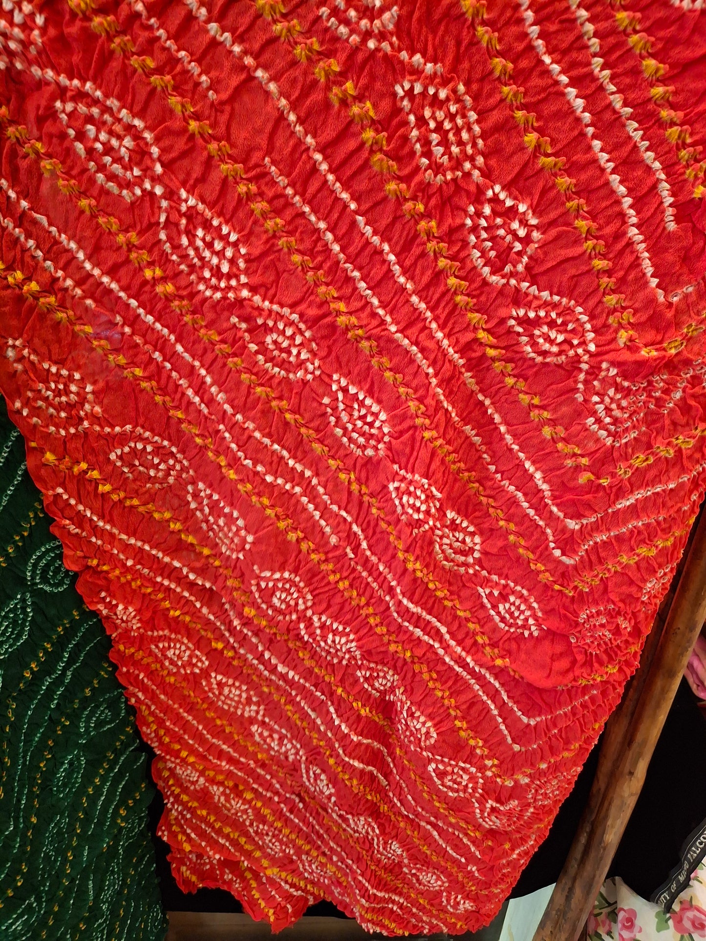 Pure crepe silk Rai Bandhej Dupatta