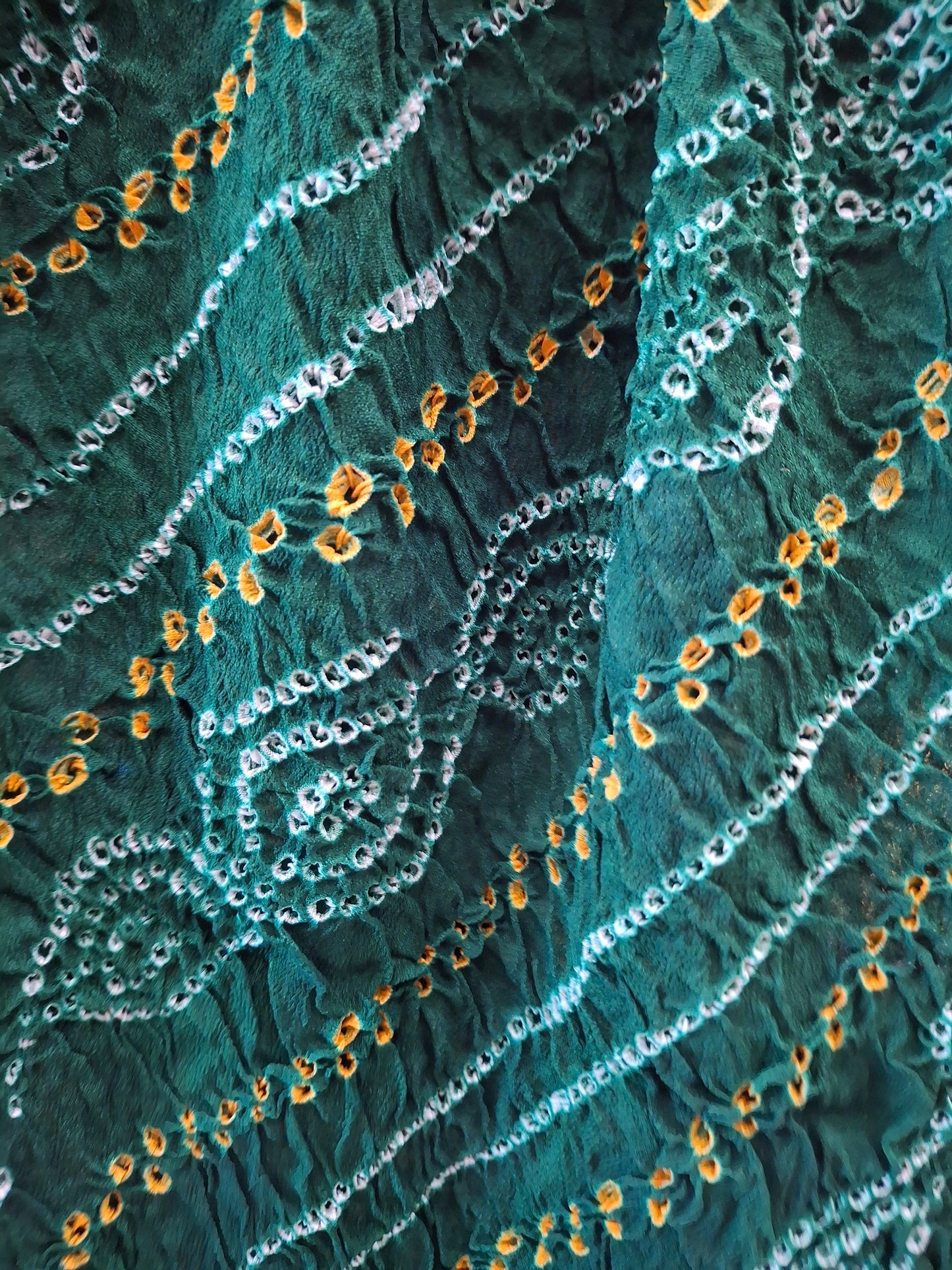 Pure crepe silk Rai Bandhej Dupatta