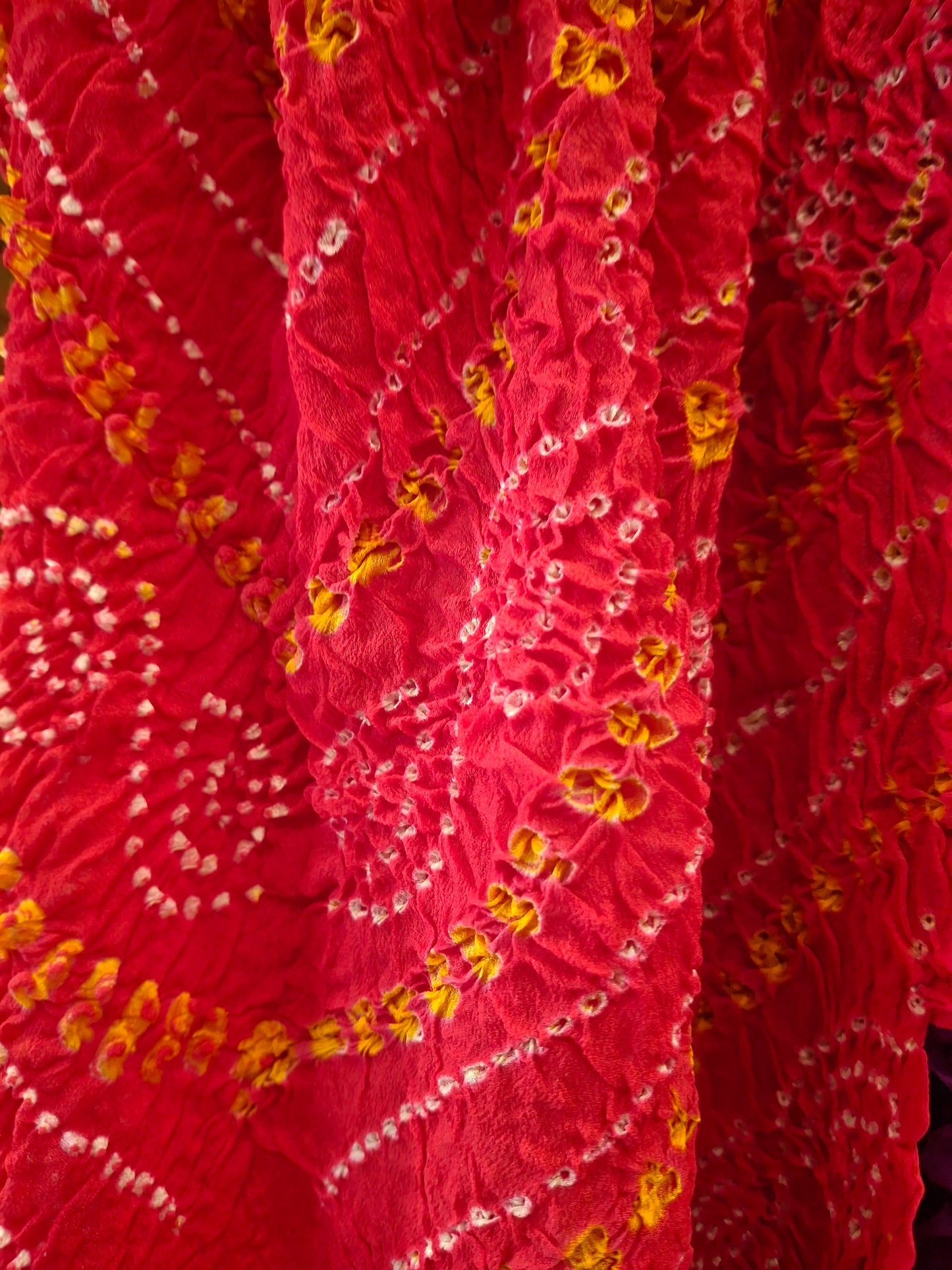 Pure crepe silk Rai Bandhej Dupatta