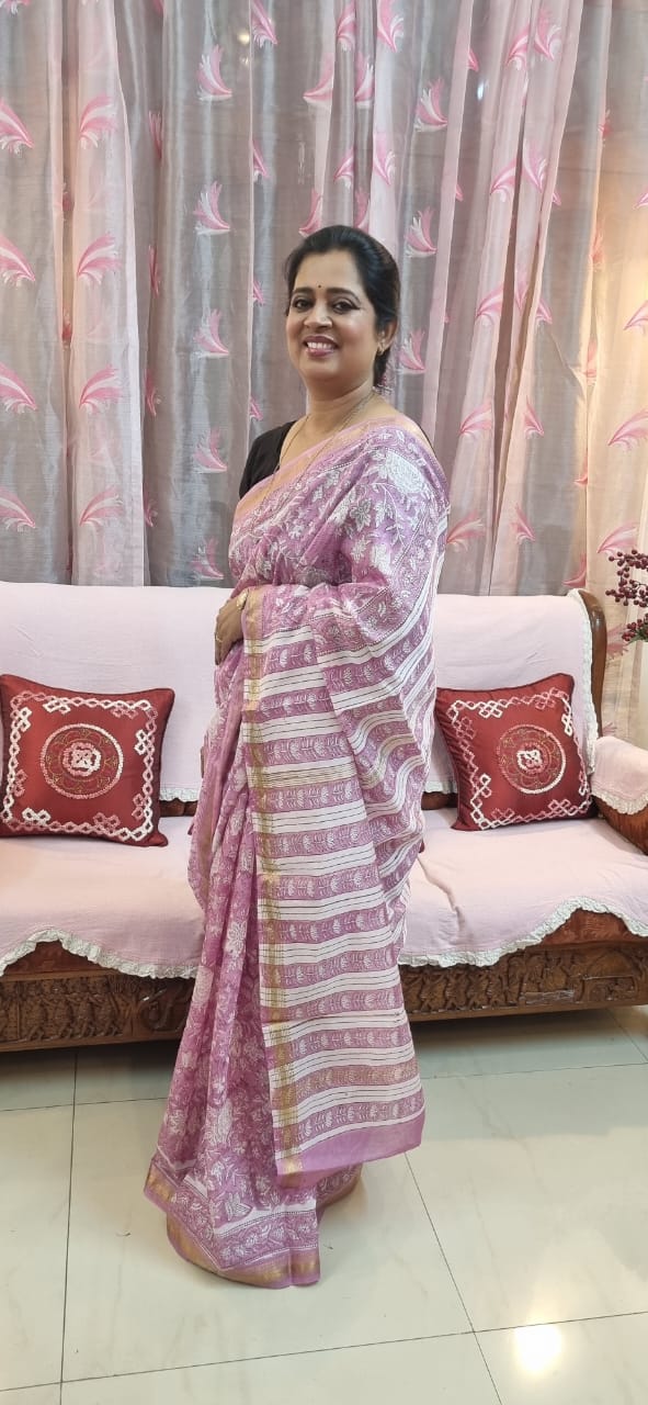 Pure Maheshwari silk saree
