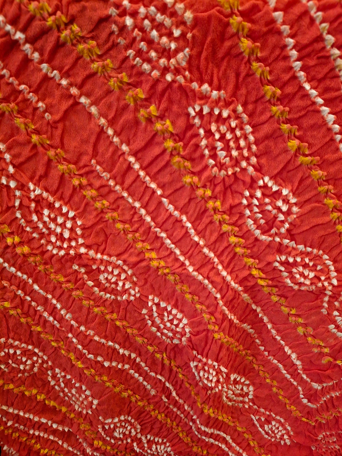 Pure crepe silk Rai Bandhej Dupatta