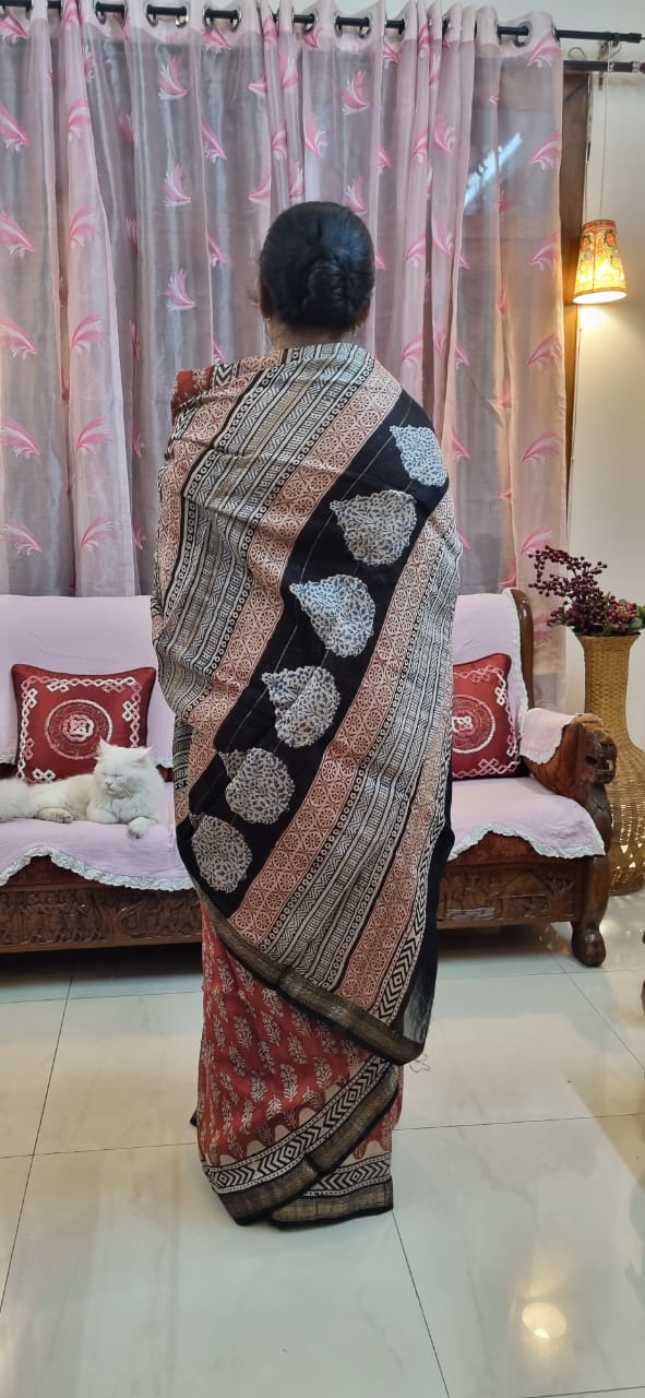 Pure Maheshwari silk saree