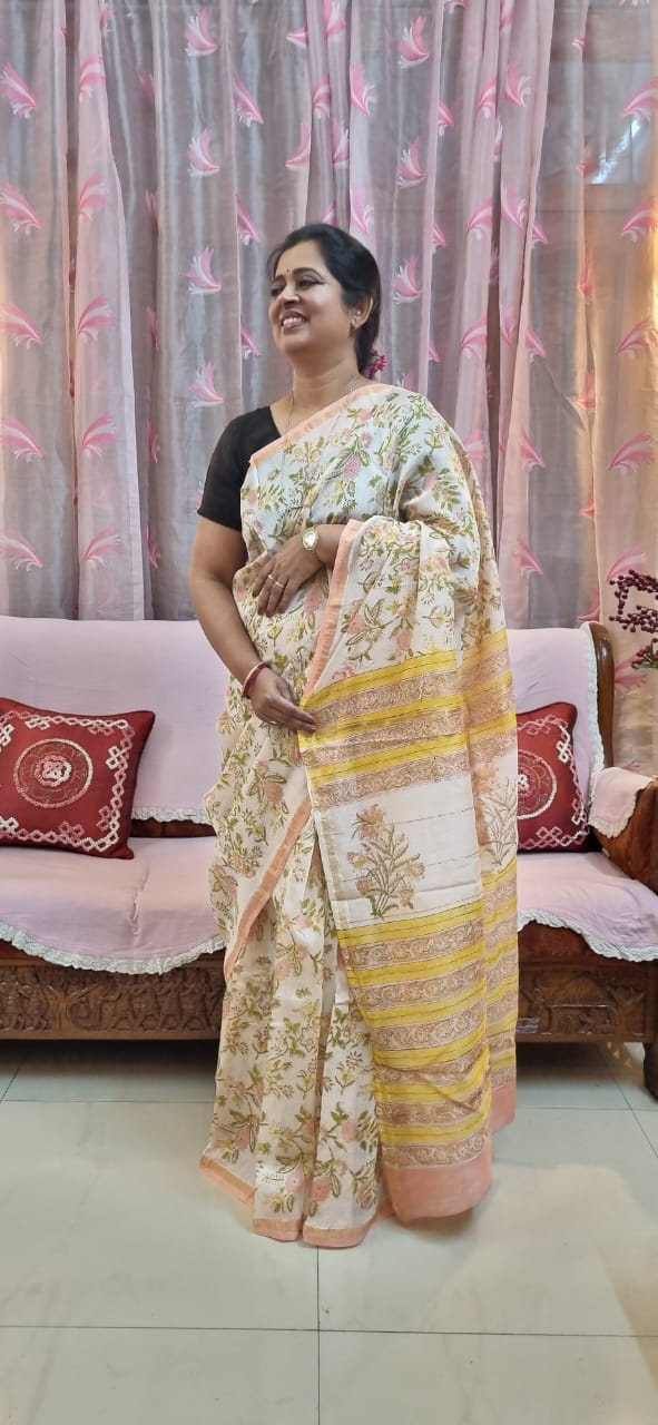 Pure Maheshwari silk saree