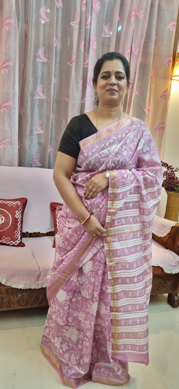 Pure Maheshwari silk saree