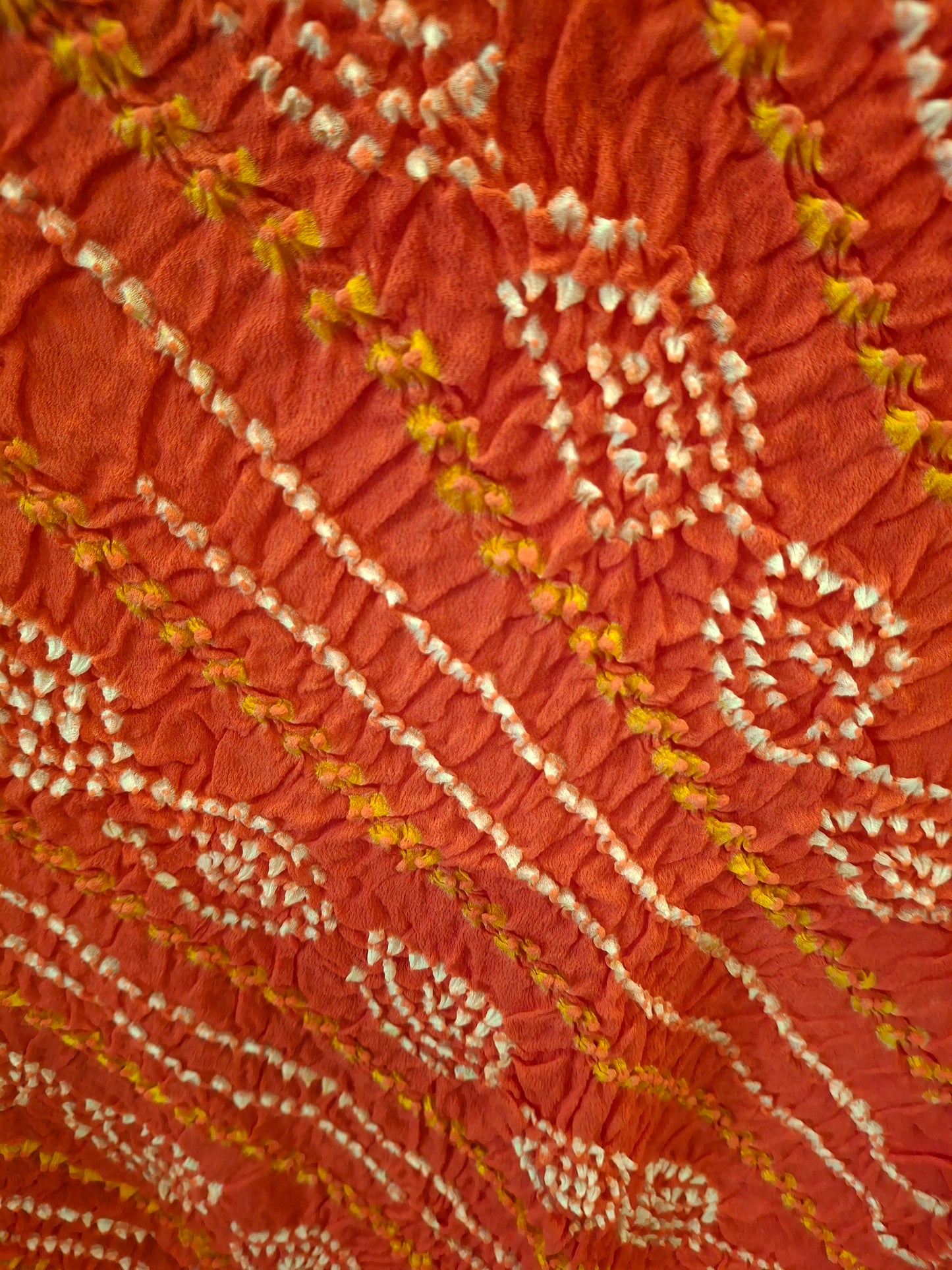 Pure crepe silk Rai Bandhej Dupatta