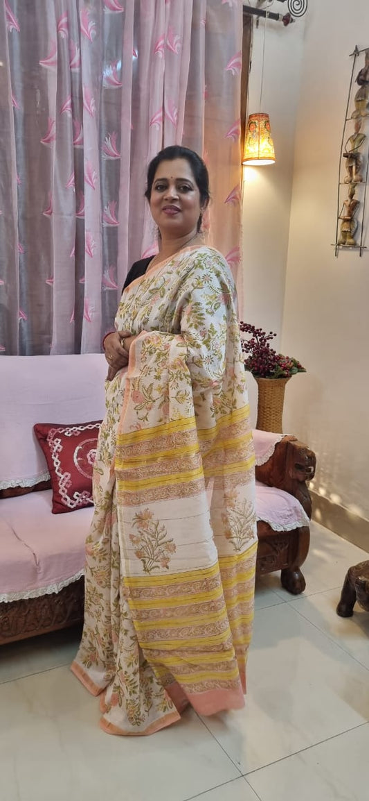 Pure Maheshwari silk saree