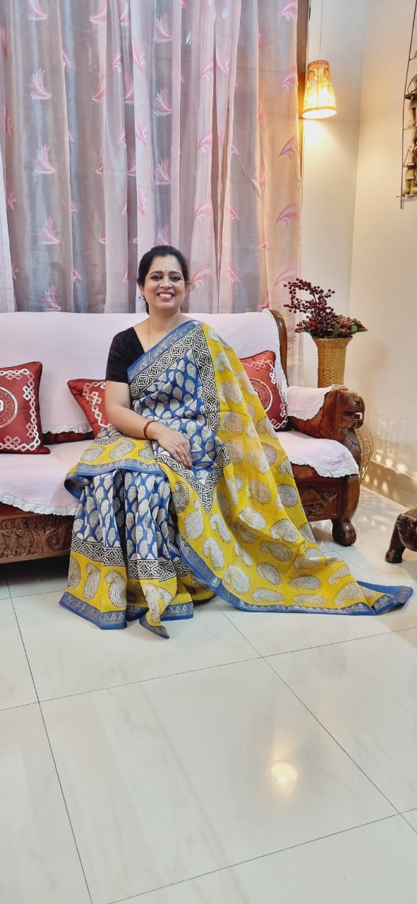 Pure Maheshwari silk saree