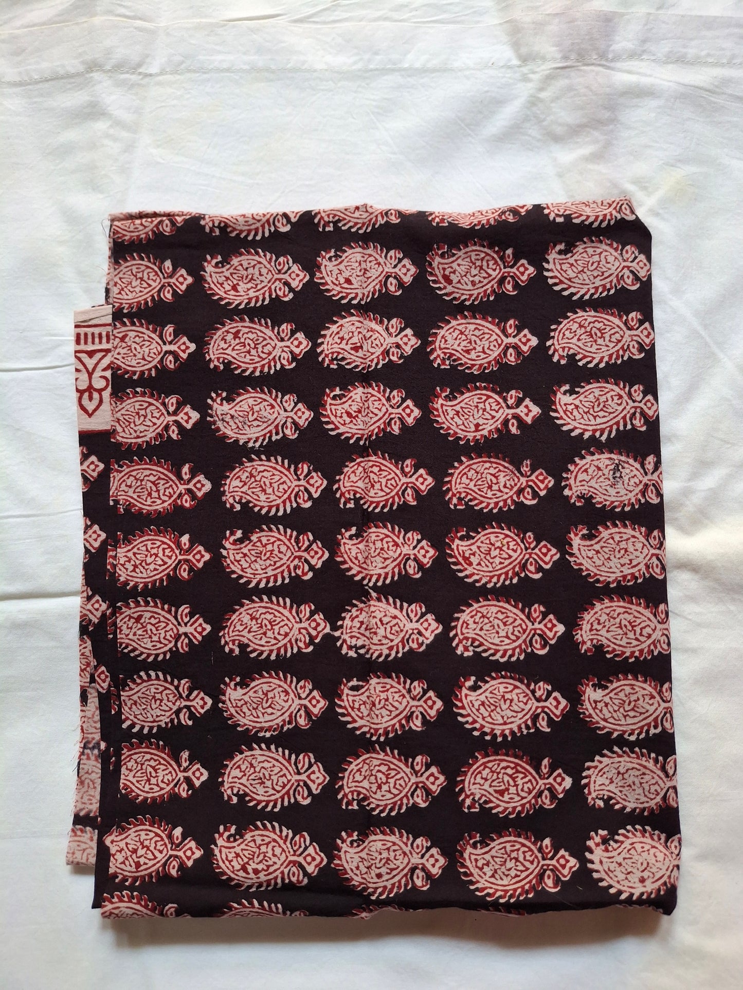 Pure Ajrak handblock print fabric rate/Meter