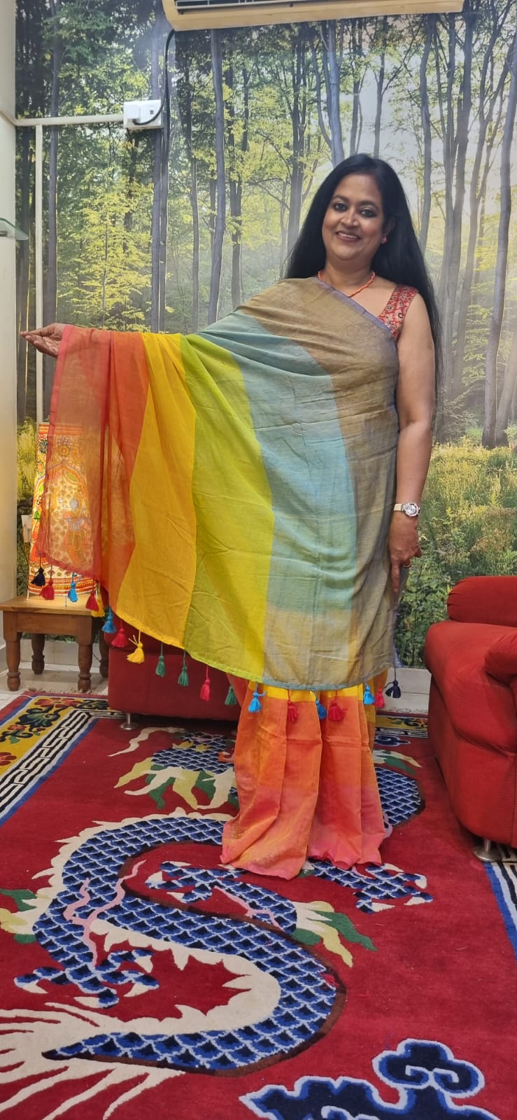 Pure Mul cotton saree