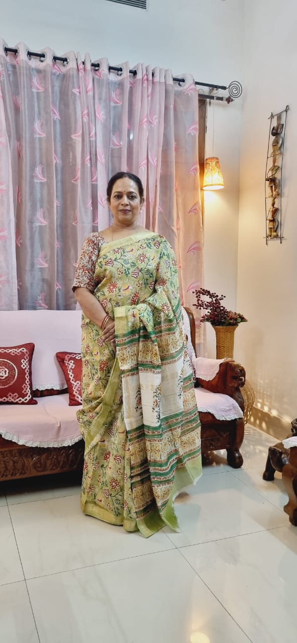 Pure Maheshwari silk saree