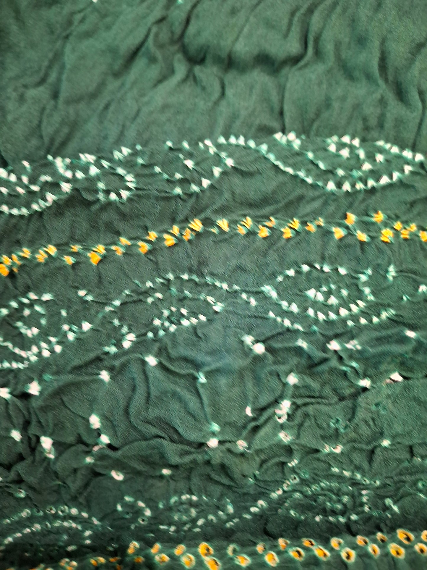 Pure crepe silk Rai Bandhej saree