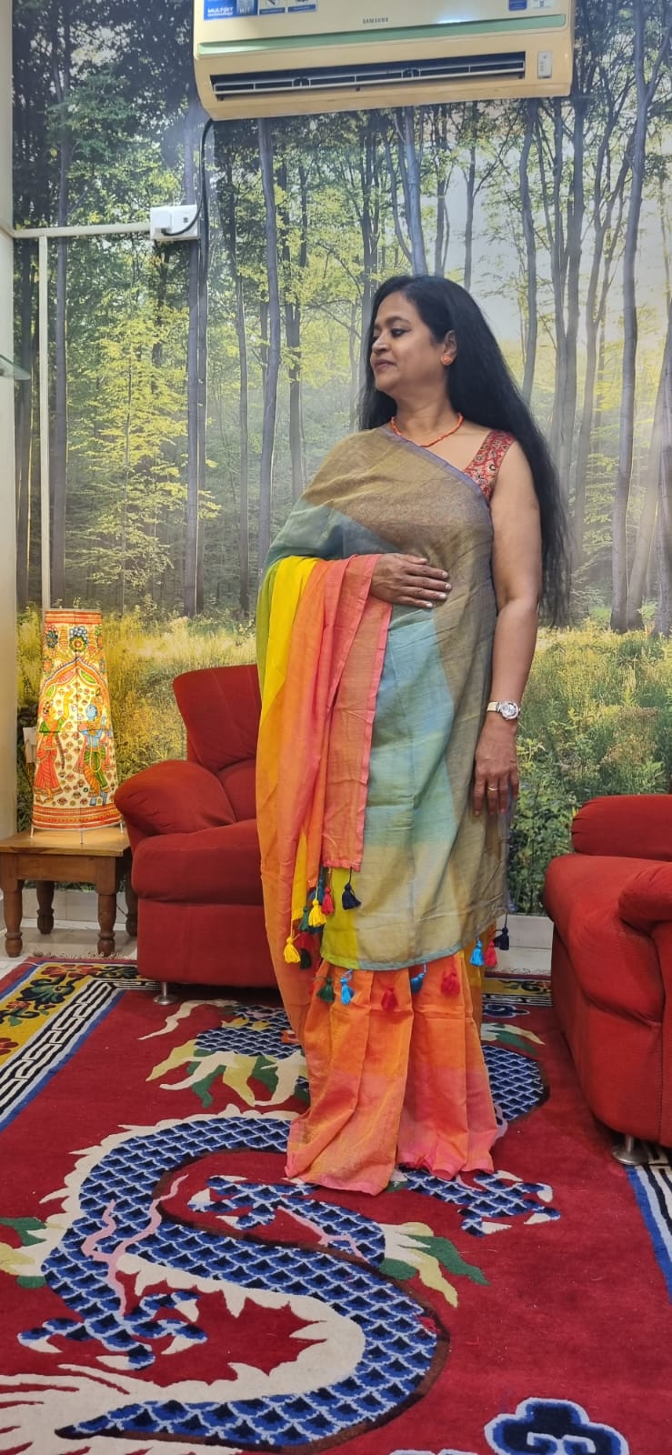 Pure Mul cotton saree