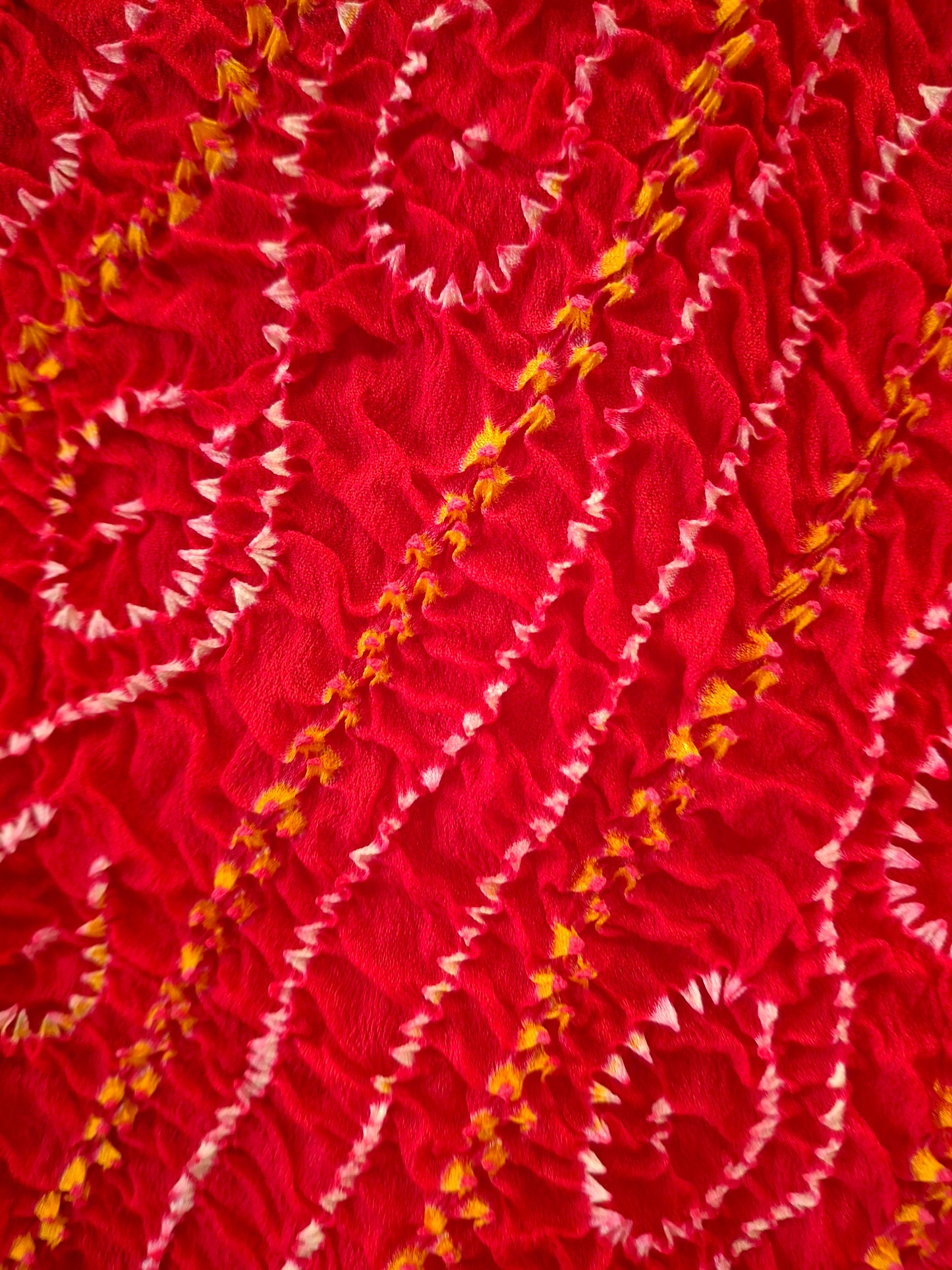 Pure crepe silk Rai Bandhej Dupatta