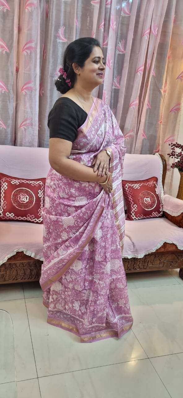 Pure Maheshwari silk saree