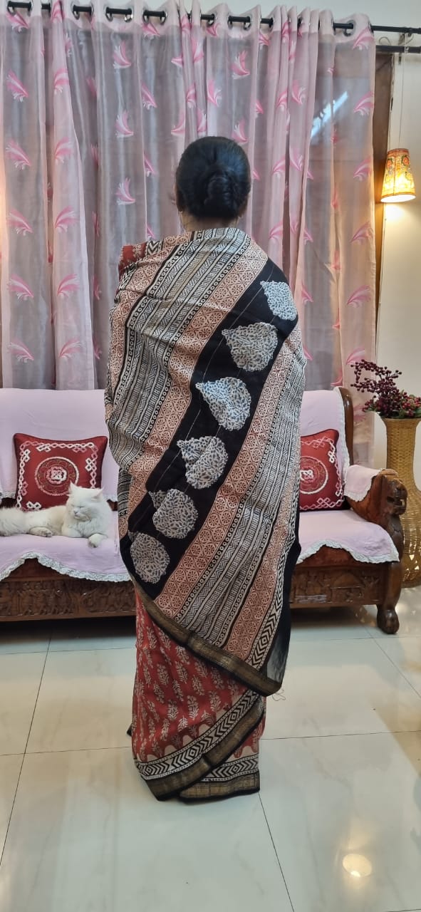Pure Maheshwari silk saree