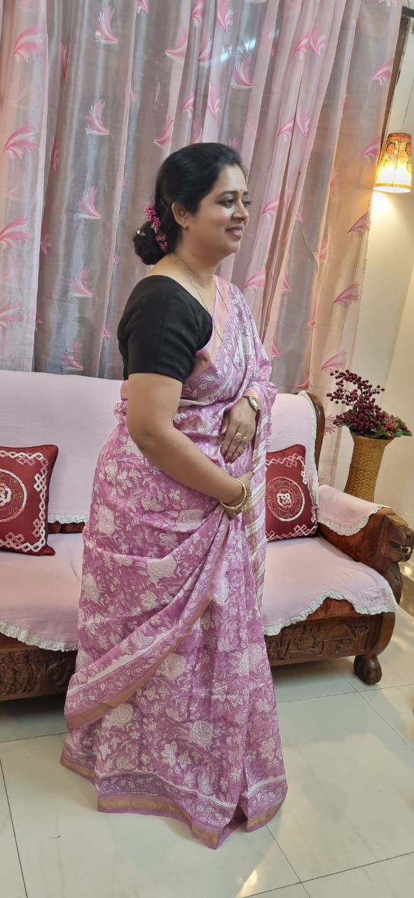 Pure Maheshwari silk saree