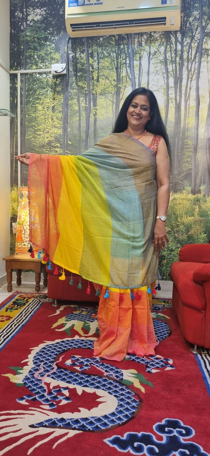 Pure Mul cotton saree
