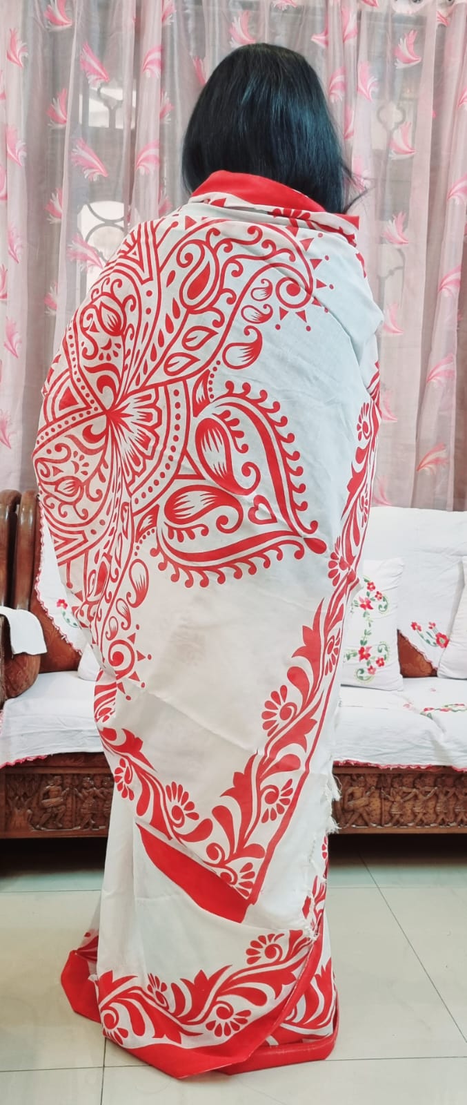 Pure Mul cotton screen printing saree