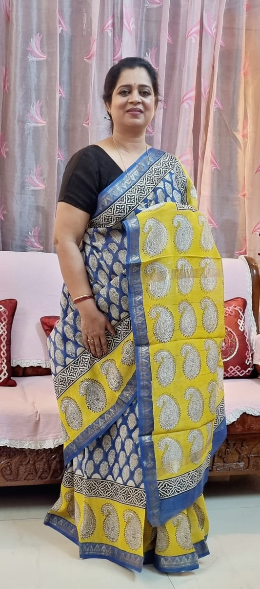Pure Maheshwari silk saree