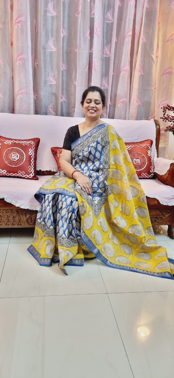 Pure Maheshwari silk saree