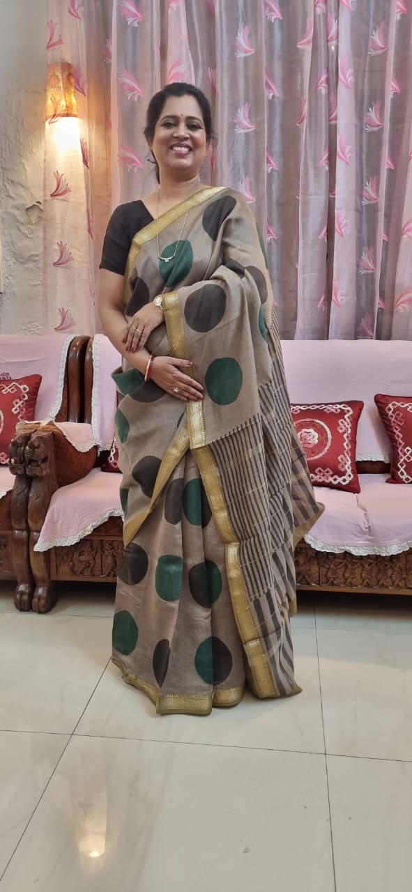Pure Maheshwari silk saree