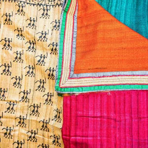 Pure Tussar Ghicha Silk with Silk Mark Saree