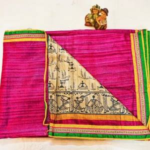 Pure Tussar Silk with Silk Mark Saree