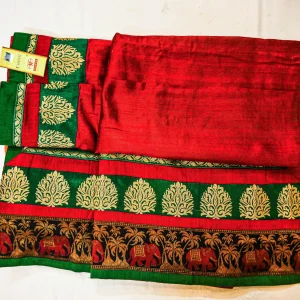 Pure raw Silk with Silk Mark Saree