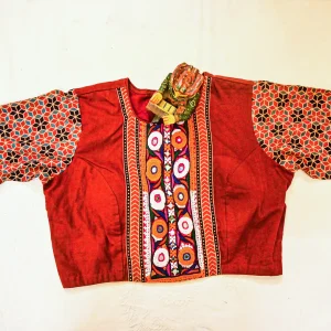Ajrakh patchwork Blouse with Special Kutch